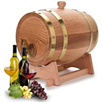 Barril de vino- barril de whisky de 3 l de roble envejecido- dispensador de barril de madera de roble con soporte de…